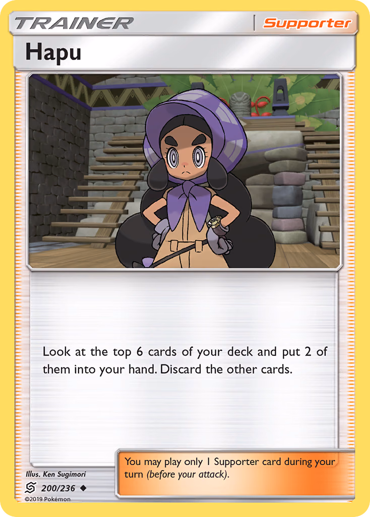 Hapu Pokemon card (200/236, Unified Minds)