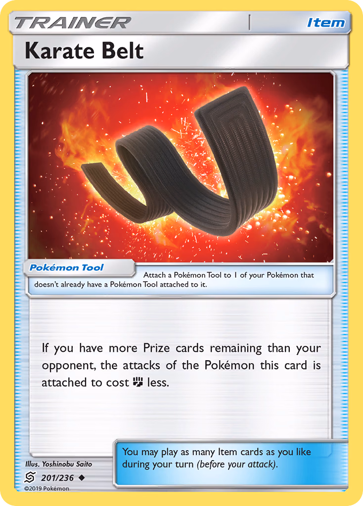 Karate Belt Pokemon card (201/236, Unified Minds)