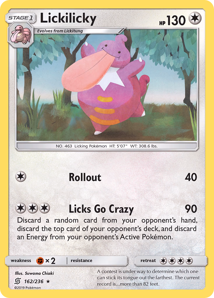 Lickilicky Pokemon card (162/236, Unified Minds)