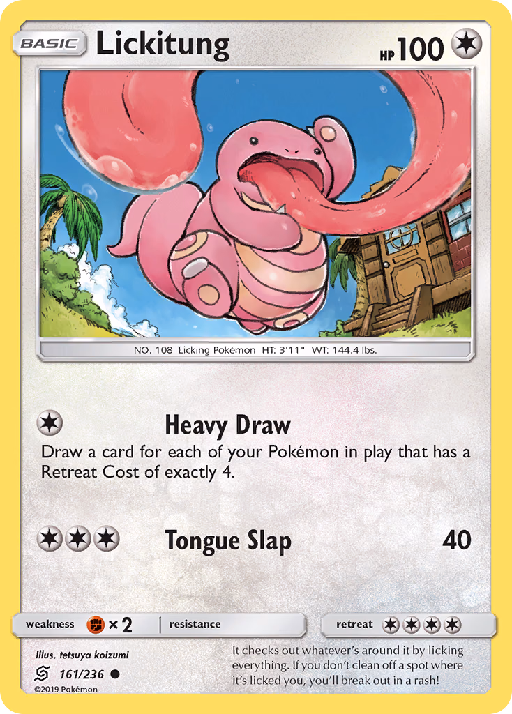 Lickitung Pokemon card (161/236, Unified Minds)
