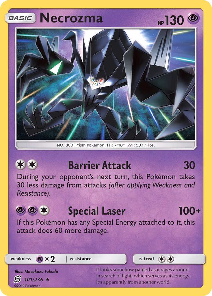 Necrozma Pokemon card (101/236, Unified Minds)