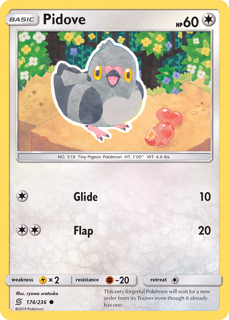 Pidove Pokemon card (174/236, Unified Minds)