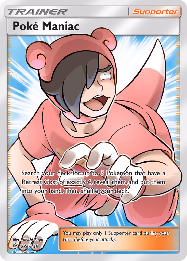 Poké Maniac Pokemon card (236/236, Unified Minds)
