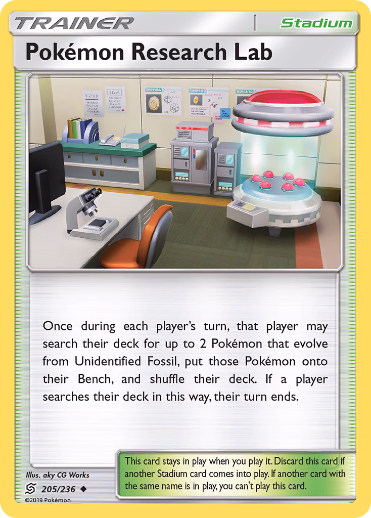 Pokémon Research Lab Pokemon card (205/236, Unified Minds)