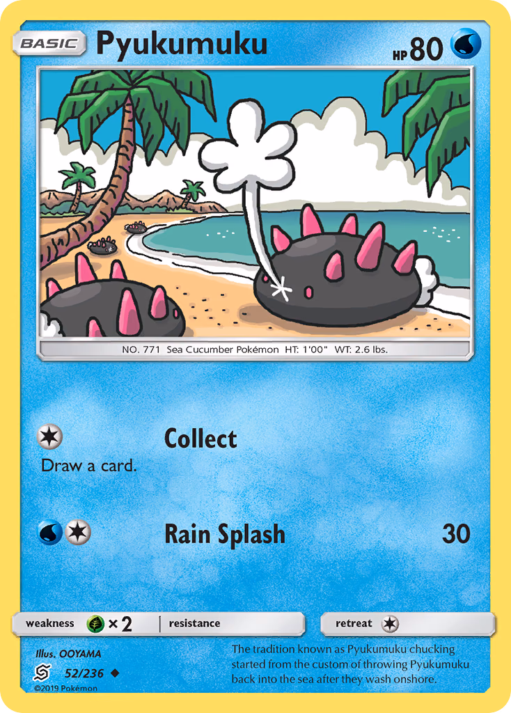 Pyukumuku Pokemon card (52/236, Unified Minds)