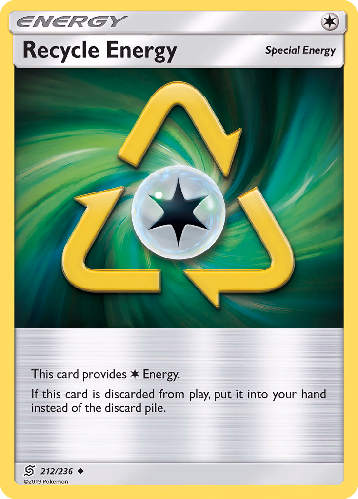 Recycle Energy Pokemon card (212/236, Unified Minds)