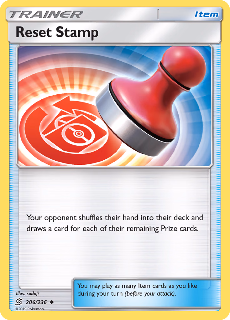Reset Stamp Pokemon card (206/236, Unified Minds)
