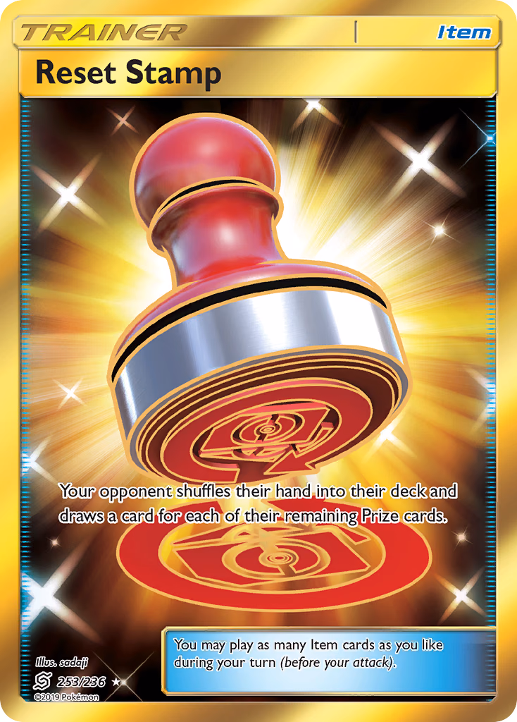 Reset Stamp Pokemon card (253/236, Unified Minds)