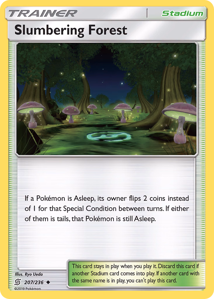 Slumbering Forest Pokemon card (207/236, Unified Minds)