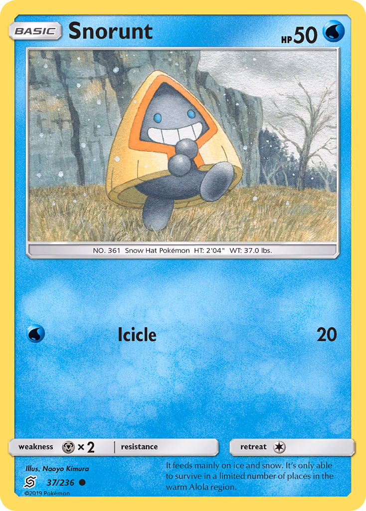 Snorunt Pokemon card (37/236, Unified Minds)