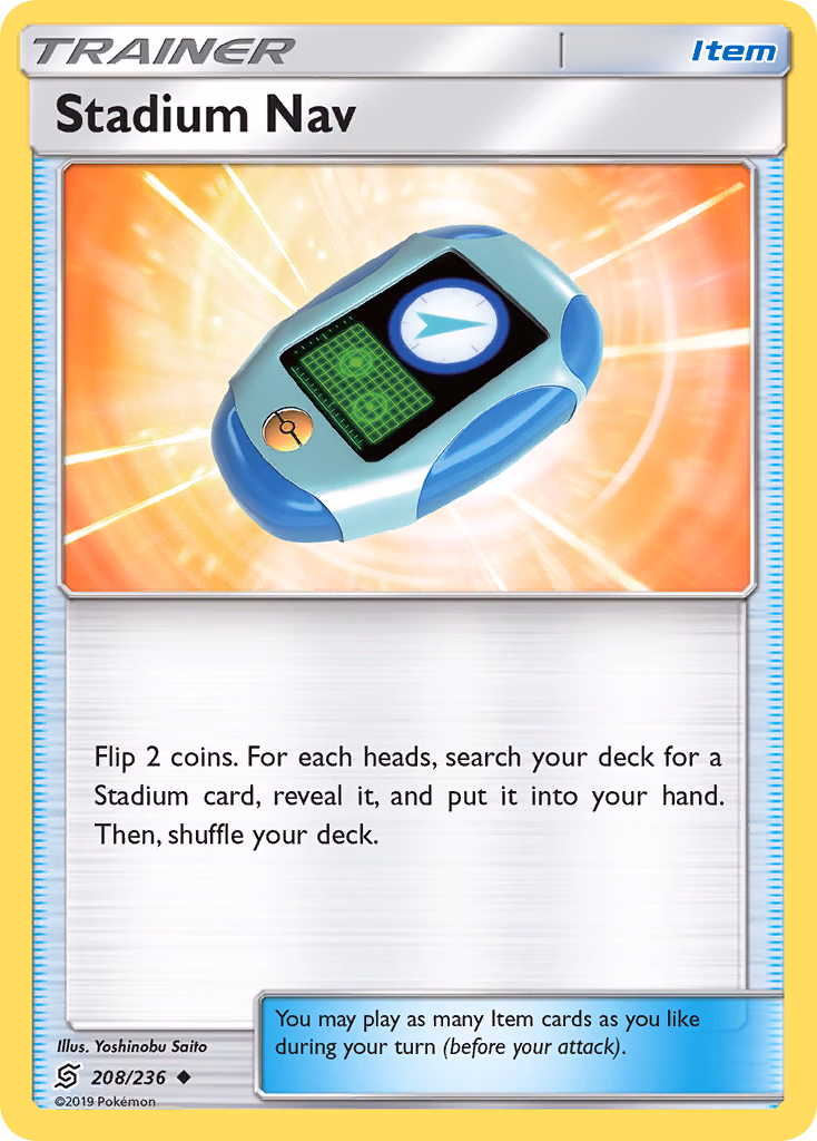 Stadium Nav Pokemon card (208/236, Unified Minds)