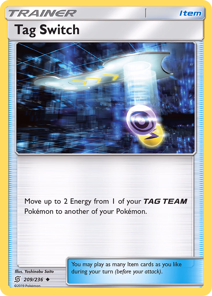 Tag Switch Pokemon card (209/236, Unified Minds)