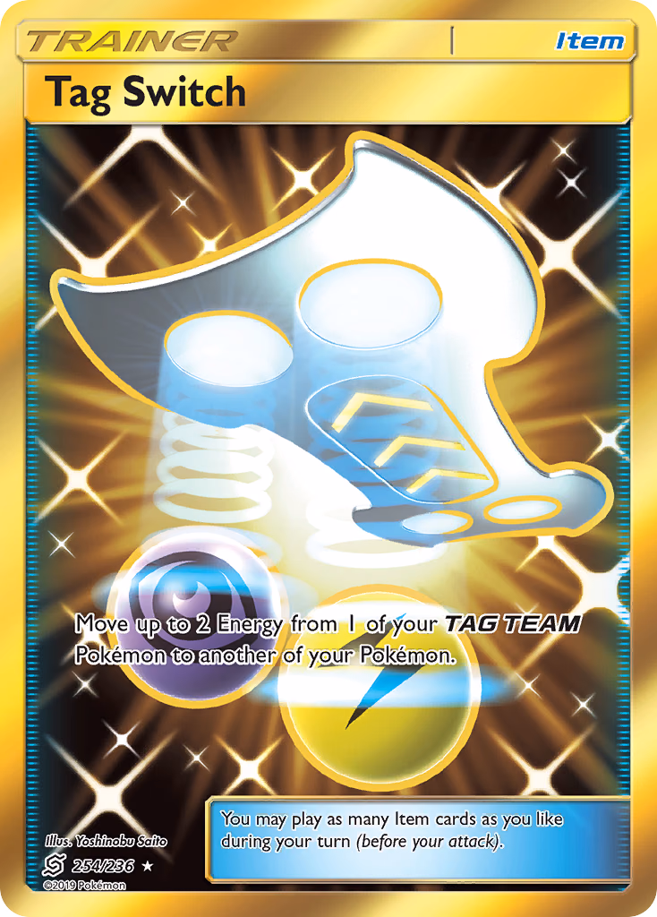 Tag Switch Pokemon card (254/236, Unified Minds)