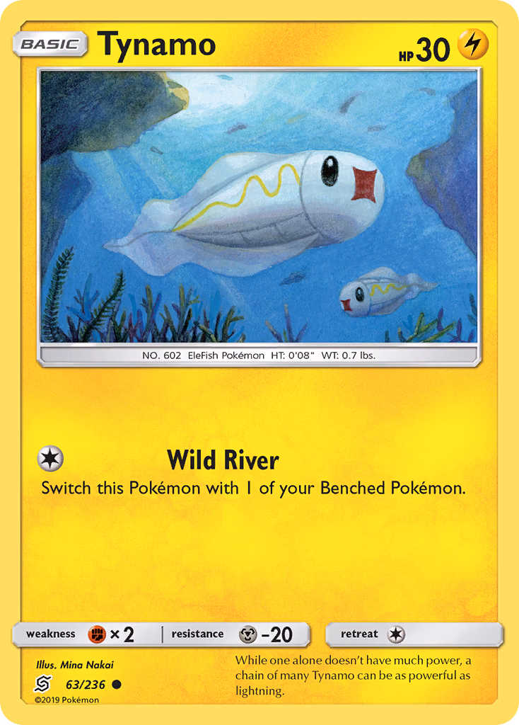 Tynamo Pokemon card (63/236, Unified Minds)