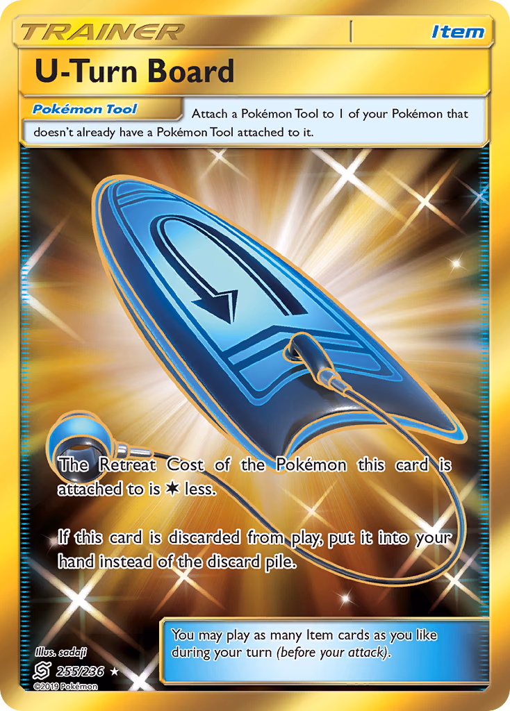 U-Turn Board Pokemon card (255/236, Unified Minds)