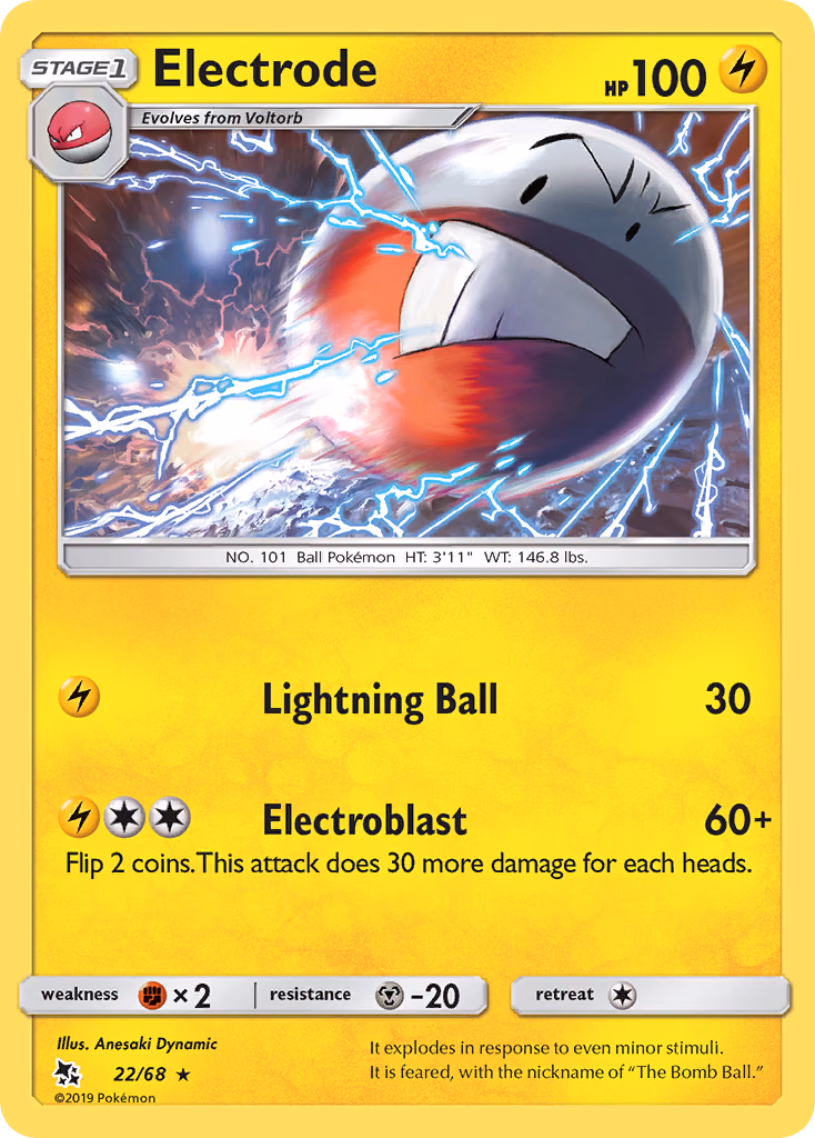 Electrode Pokemon card (22/68, Hidden Fates)