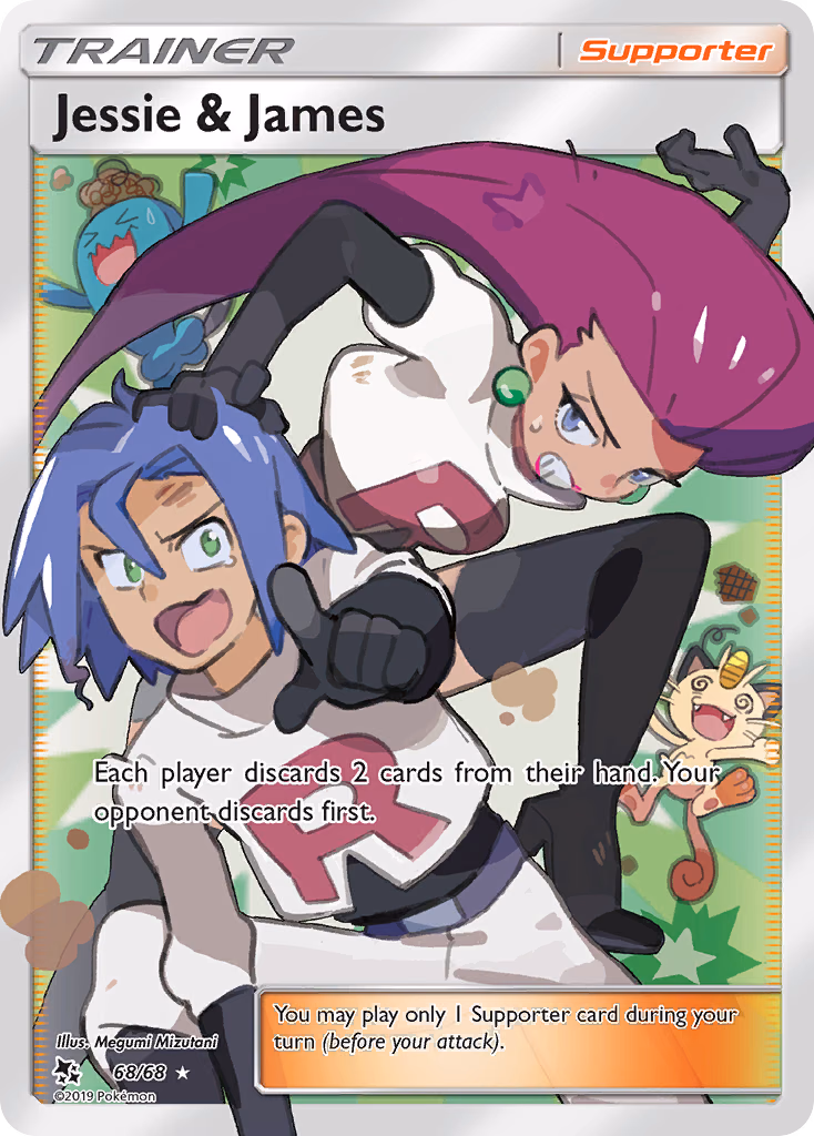 Jessie & James Pokemon card (68/68, Hidden Fates)