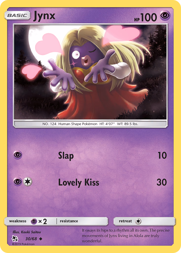 Jynx Pokemon card (30/68, Hidden Fates)