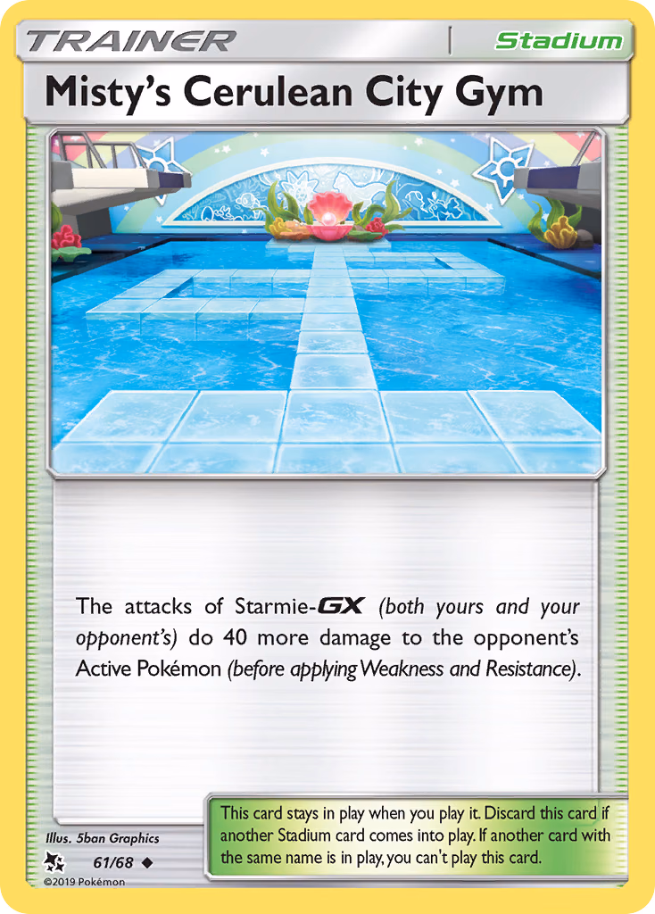 Misty's Cerulean City Gym Pokemon card (61/68, Hidden Fates)