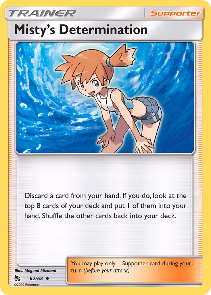 Misty's Determination Pokemon card (62/68, Hidden Fates)
