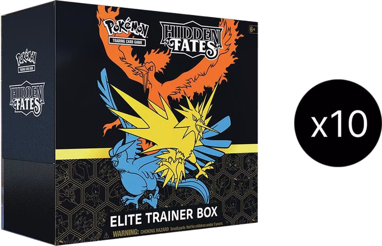 Pokemon Hidden Fates Elite Trainer Box Case