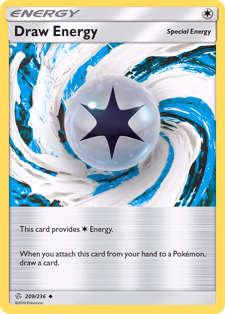 Draw Energy Pokemon card (209/236, Cosmic Eclipse)