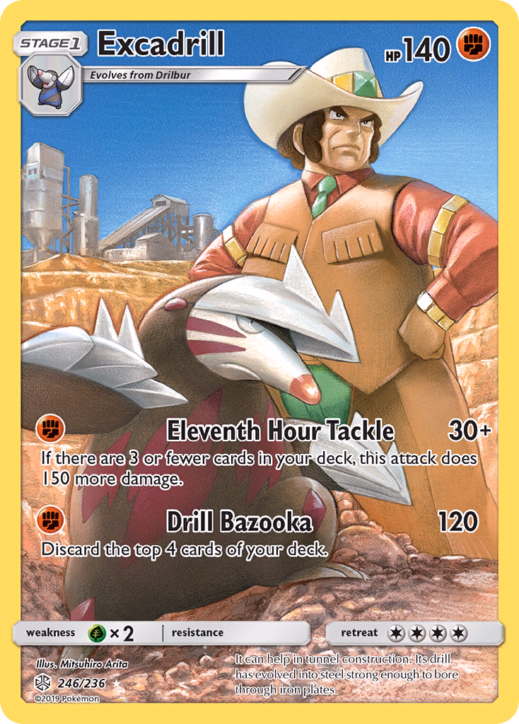 Excadrill Pokemon card (246/236, Cosmic Eclipse)