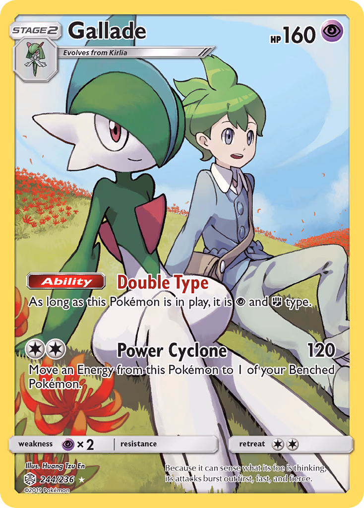 Gallade Pokemon card (244/236, Cosmic Eclipse)