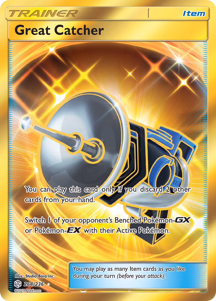 Great Catcher Pokemon card (264/236, Cosmic Eclipse)