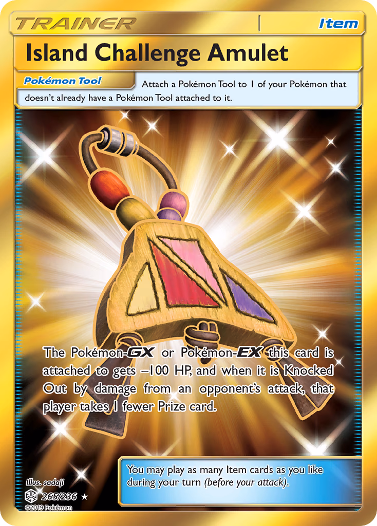 Island Challenge Amulet Pokemon card (265/236, Cosmic Eclipse)