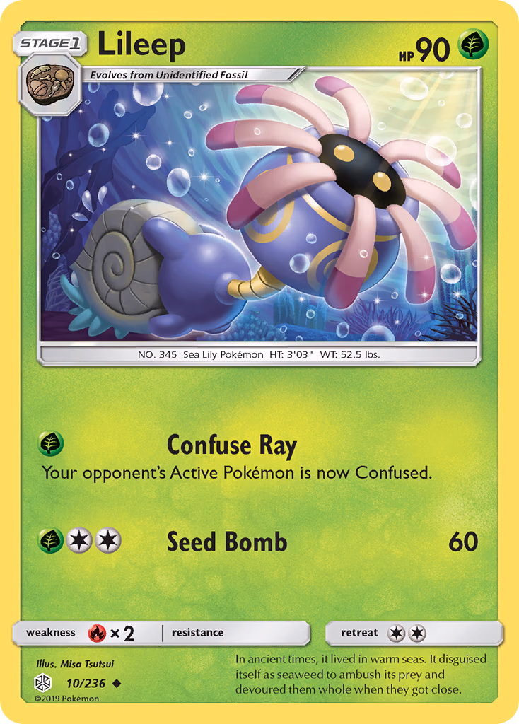 Lileep Pokemon card (10/236, Cosmic Eclipse)