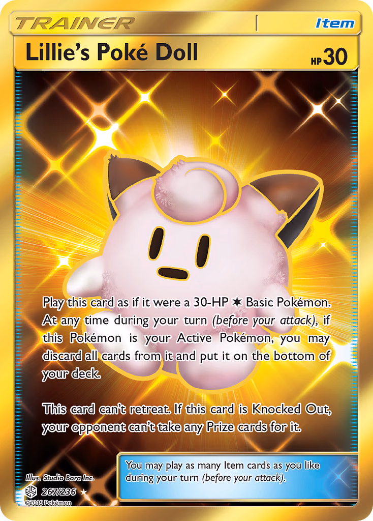Lillie's Poké Doll Pokemon card (267/236, Cosmic Eclipse)