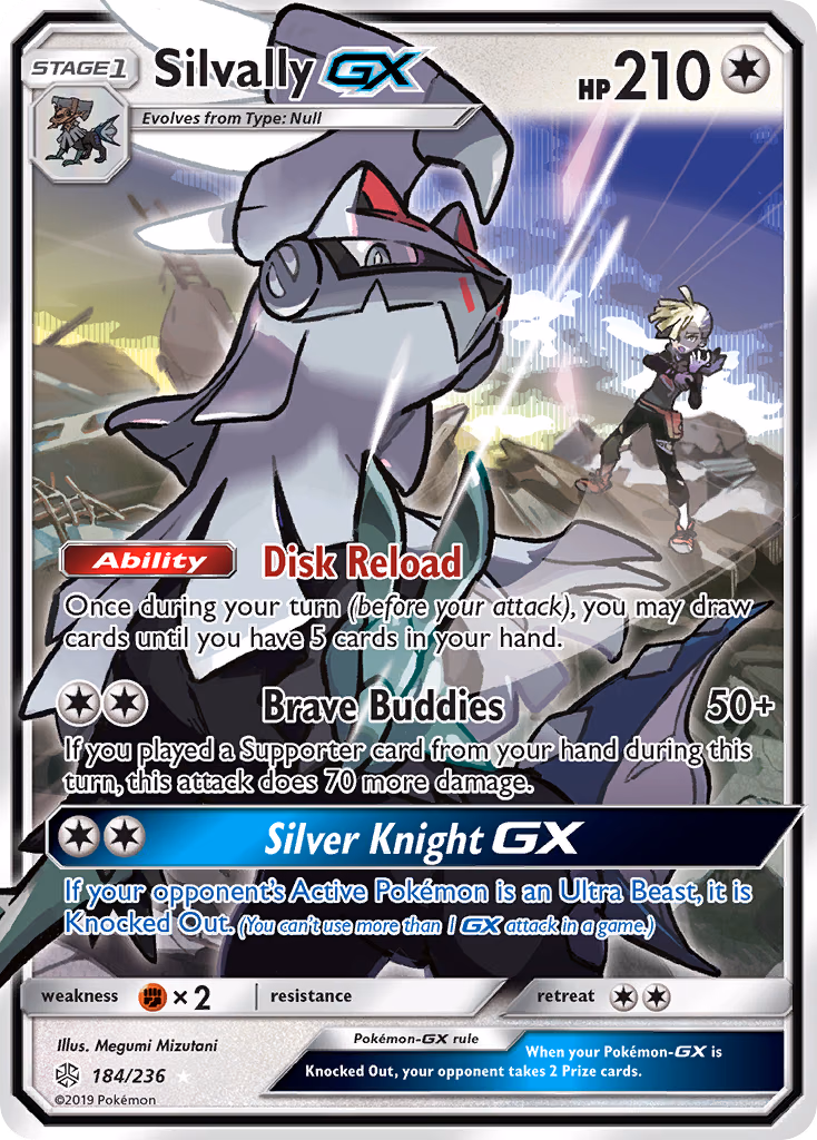 Silvally-GX Pokemon card (184/236, Cosmic Eclipse)