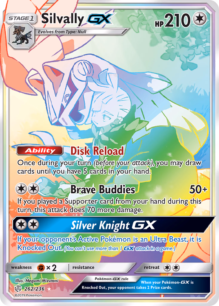 Silvally-GX Pokemon card (262/236, Cosmic Eclipse)