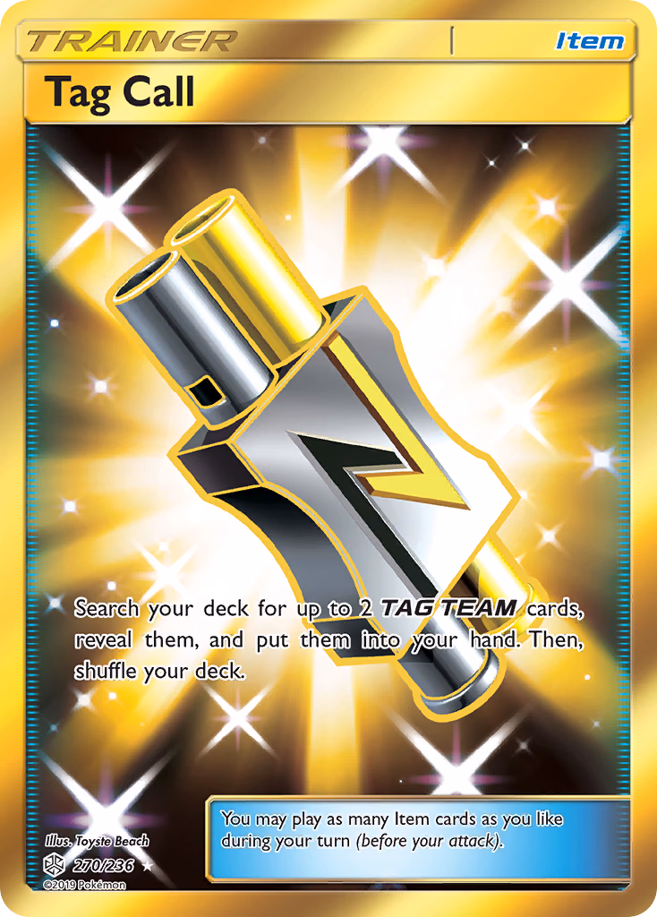 Tag Call Pokemon card (270/236, Cosmic Eclipse)