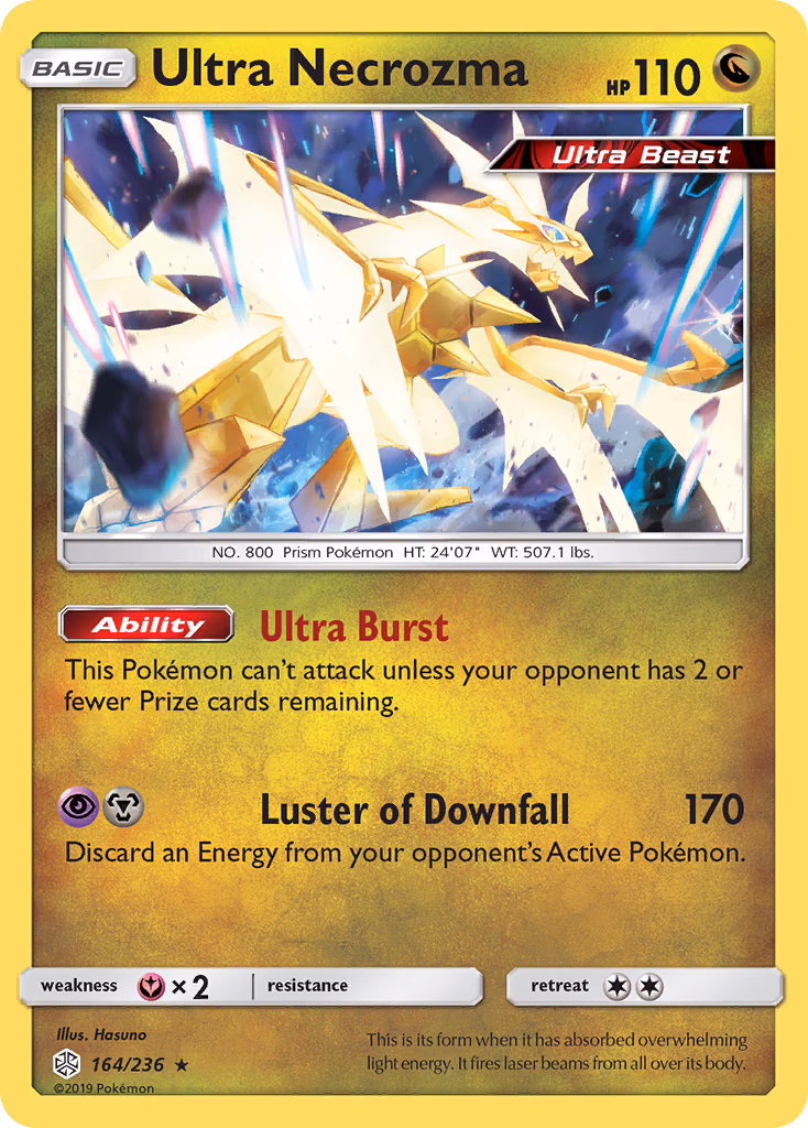 Ultra Necrozma Pokemon card (164/236, Cosmic Eclipse)