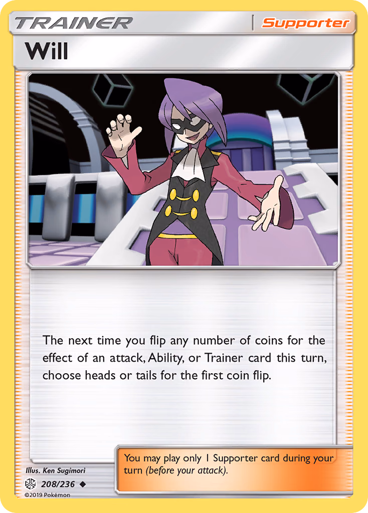 Will Pokemon card (208/236, Cosmic Eclipse)
