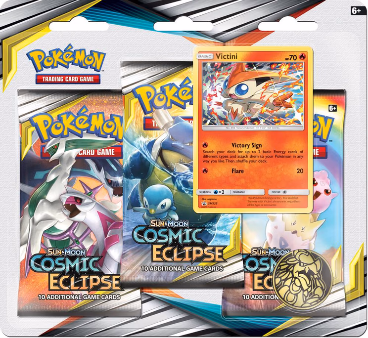 Pokemon Cosmic Eclipse 3 Pack Blister [Victini]