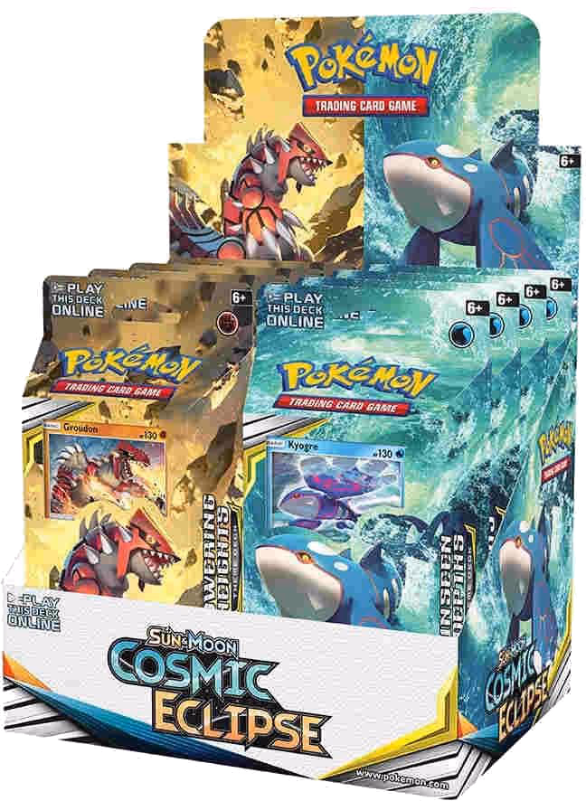 Pokemon Cosmic Eclipse Theme Deck Display