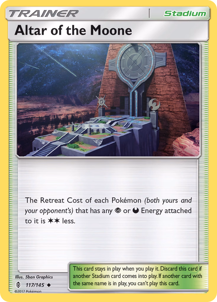 Altar of the Moone Pokemon card (117/145, Guardians Rising)