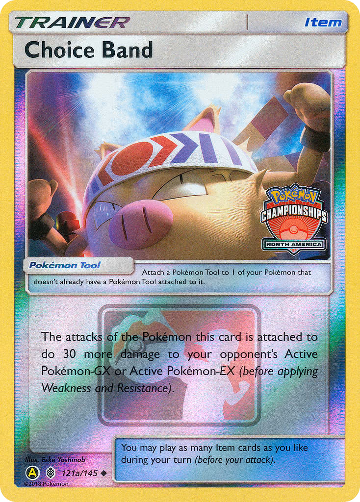Choice Band Pokemon card (121a/145, Guardians Rising)