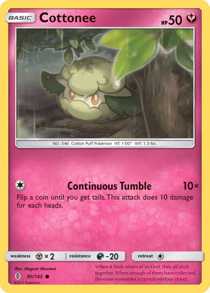 Cottonee Pokemon card (90/145, Guardians Rising)