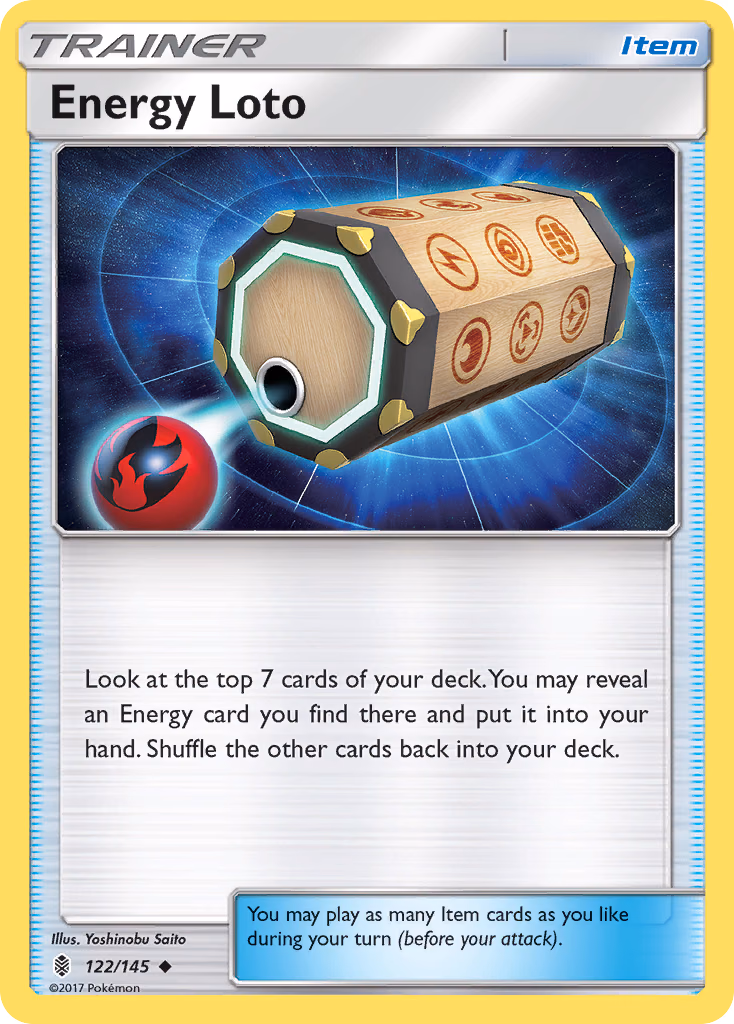 Energy Loto Pokemon card (122/145, Guardians Rising)