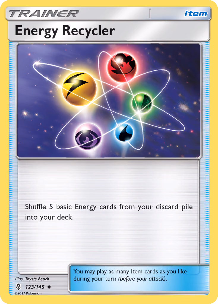 Energy Recycler Pokemon card (123/145, Guardians Rising)