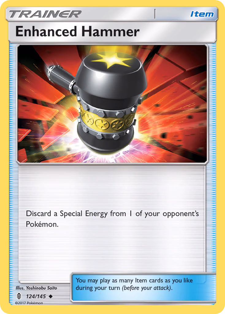 Enhanced Hammer Pokemon card (124/145, Guardians Rising)
