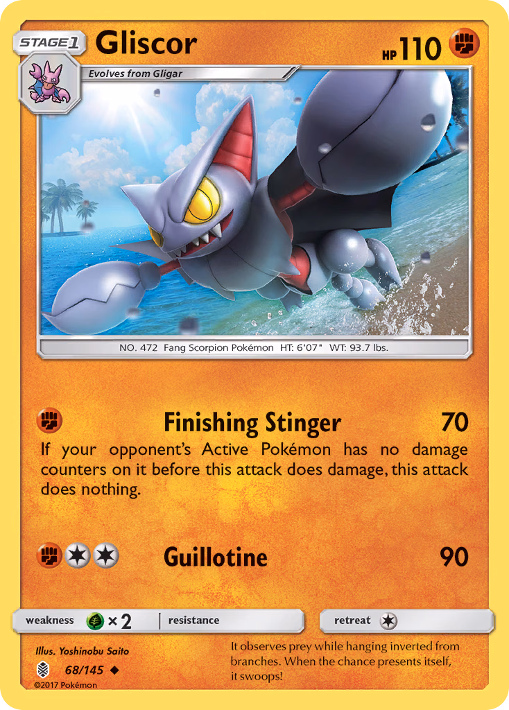 Gliscor Pokemon card (68/145, Guardians Rising)