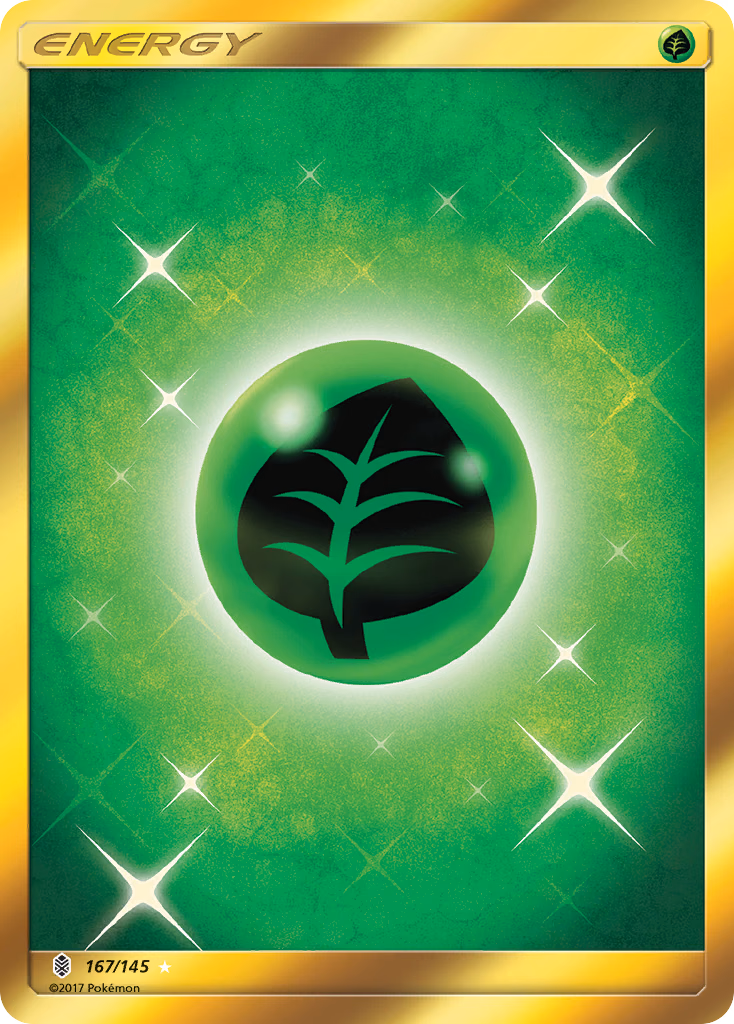 Grass Energy Pokemon card (167/145, Guardians Rising)