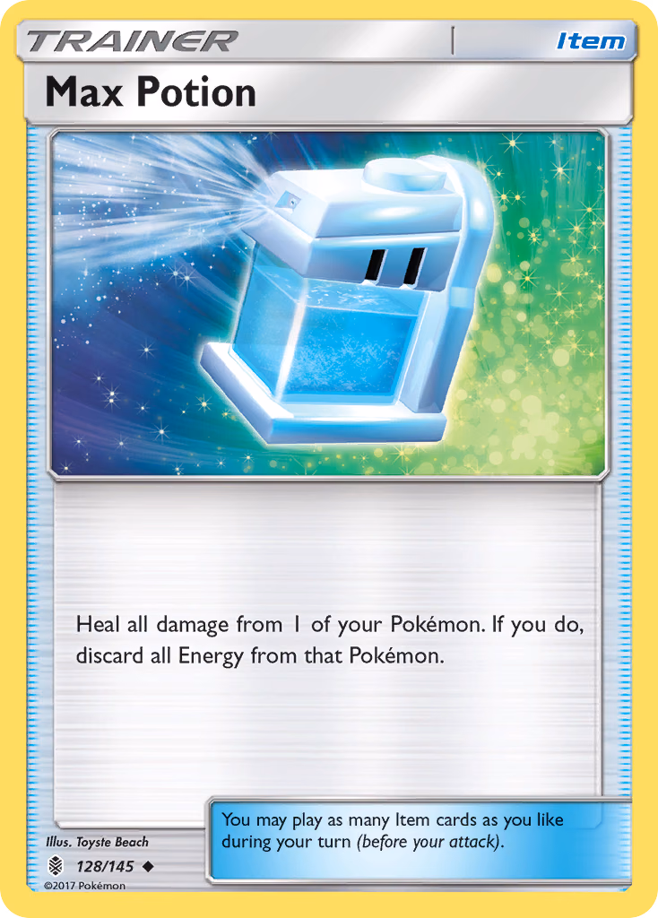 Max Potion Pokemon card (128/145, Guardians Rising)