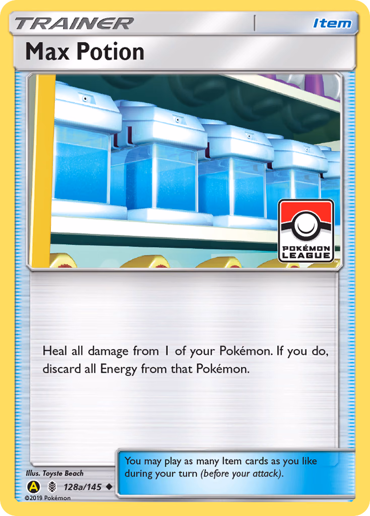 Max Potion Pokemon card (128a/145, Guardians Rising)