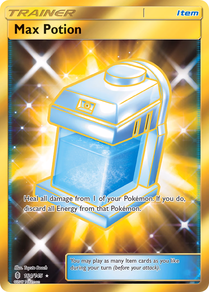 Max Potion Pokemon card (164/145, Guardians Rising)